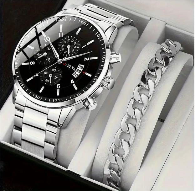 Fashion Temperament Men's Steel Strap Watch