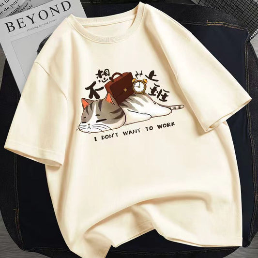 Men's Cartoon Printed T-shirt Casual Top